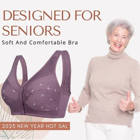 Design for Senior Front Closure Cotton Bra