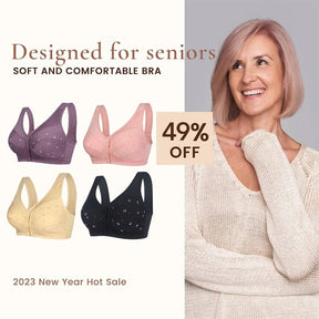 Design for Senior Front Closure Cotton Bra